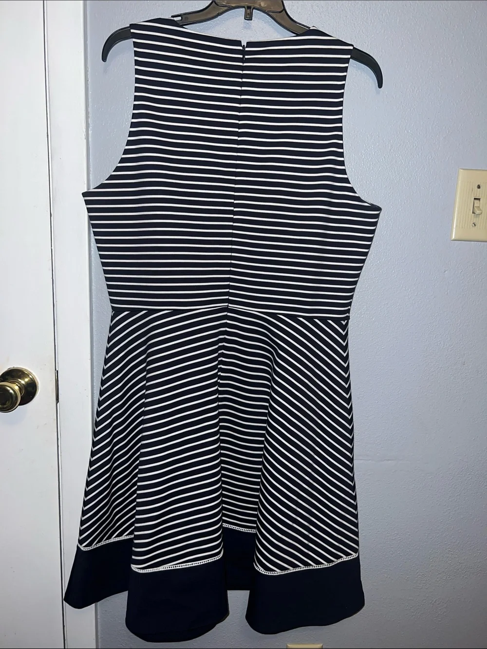 Kate Spade New York Navy Stripe Ponte Fit & Flare Dress